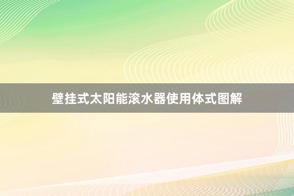 壁挂式太阳能滚水器使用体式图解